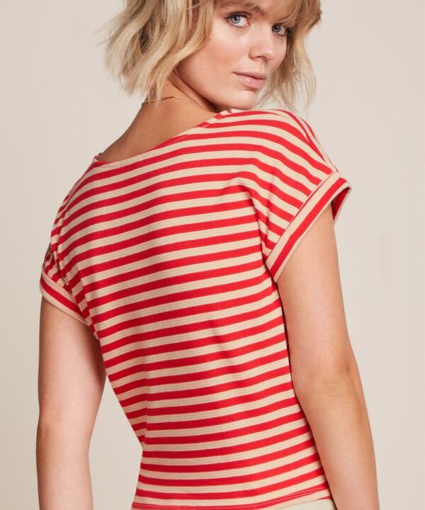 Camiseta manga corta raya roja King Louie Espana Aria Knot chopito retro 09708 653 MB e1739104092560