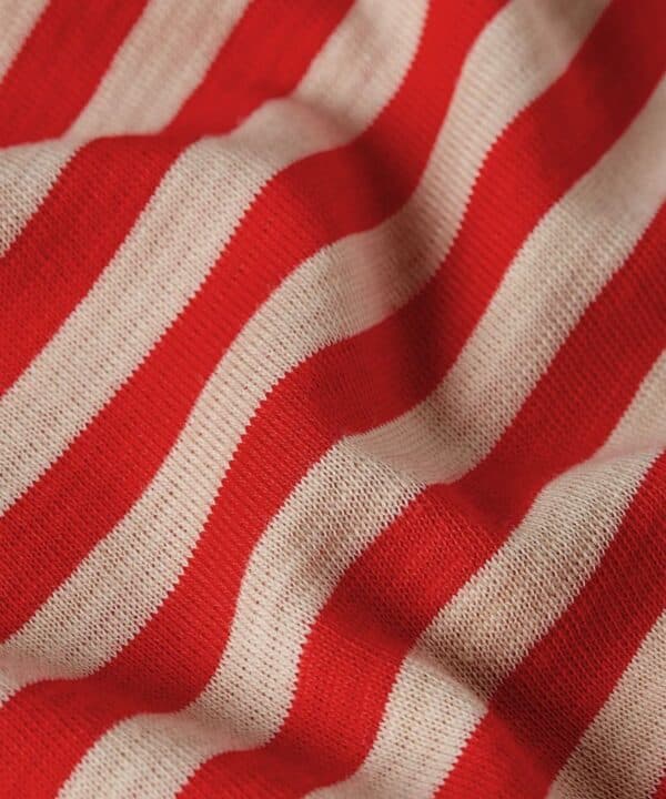 Camiseta manga corta raya roja King Louie Espana Aria Knot chopito retro 09708 653 X e1739104126430