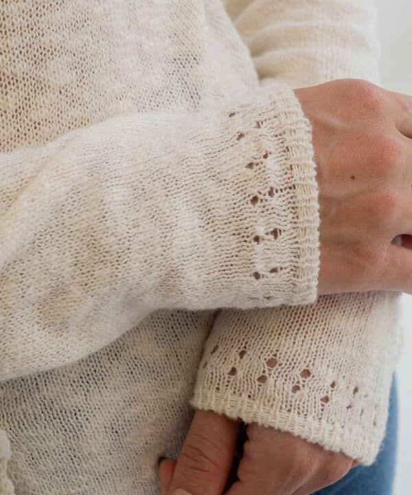 Chaqueta cardigan mus bombon GOMERA CRUDO 3 e1740386343174