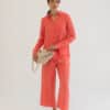 Pantalon DUMIAN lino coral Mus Bombon DUMIAN CORAL 2 e1747375577830