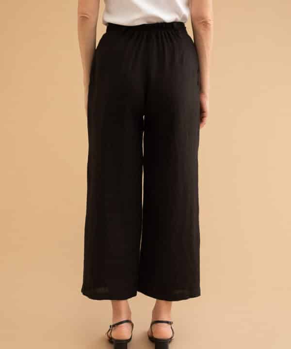 Pantalon largo lino Mus Bombon DUMIAN NEGRO 3 e1740313015191