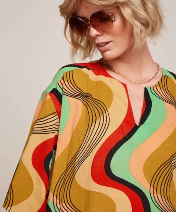 Vestido kaftan King Louie Espana Kiki Falaise retro vintage 09512884 1 scaled e1739108361196