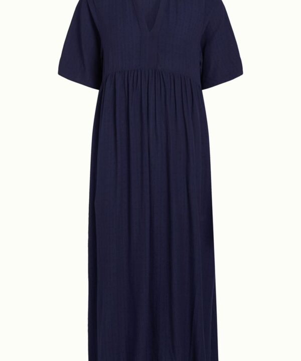 Vestido midi King Louie Espana Ivana Tortoise azul noche talla grande 09557 445 F e1739989047826