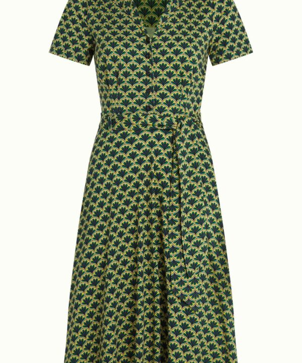 Vestido midi King Louie Espana Sheeva verde 09456 489 F e1739100767619