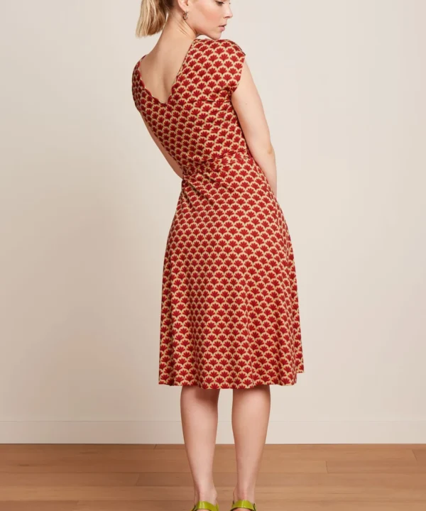 Vestido midi verano rojo King Louie Espana Mira Touche retro vintage 09459651 3 scaled e1739102301960