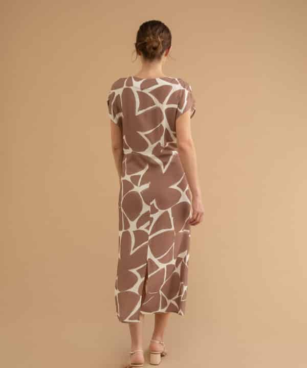 Vestido mus bombon midi manga japonesa SELANDIA TOSTADO 3 e1740468307617