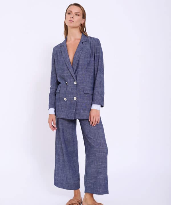 Blazer skatie americana azul lino detalle puno skatie S05J48RYL 1 e1742410073453