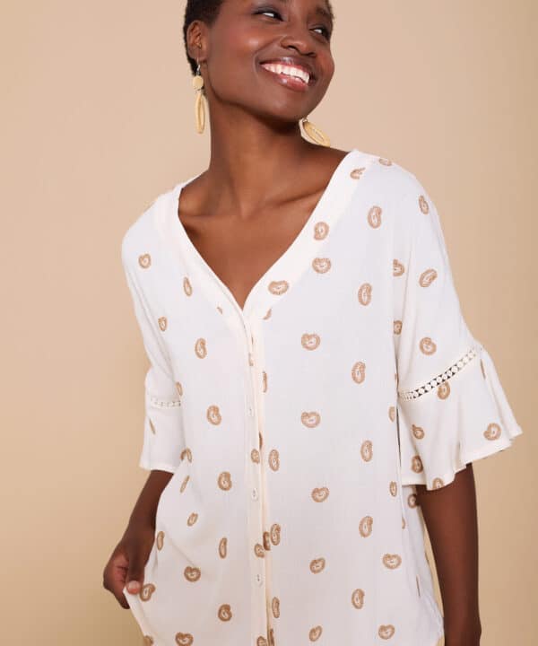 Blusa MEISÏE bordado pasley