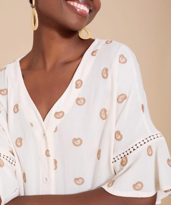 Alternative view of Blusa MEISÏE bordado pasley