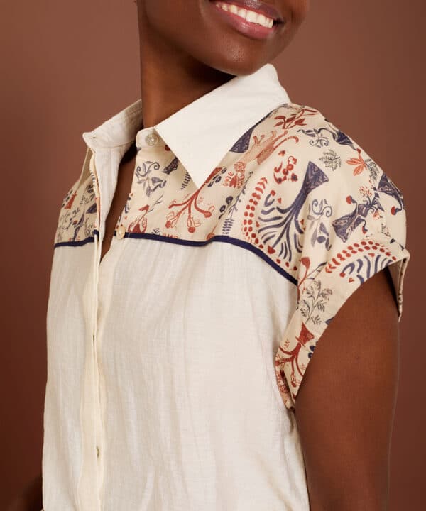 Camisa meisie meisie manga corta estampado totem M119B05 VNS 4 e1743012747848