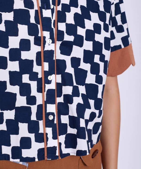 Camisa skatie algodon estampado ondas skatie blusa S05B122RYL 5 e1742327056228