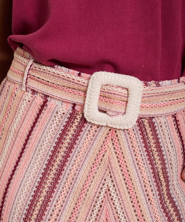 Falda meisie midi rayas co hebilla Meisie rosa M05F80DOL 5 e1741273166116