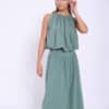 Falda midi skatie frunce skatie verde agua lisa S05F54AGG 3 e1742369704502
