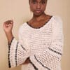 Jersey meisie calado contrastes meisie croche crudo M16K35 IVY 1 e1741458799428