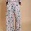 Pantalon meisie fluido punto estampado meisie M05P129 AQM 1 e1741463473630
