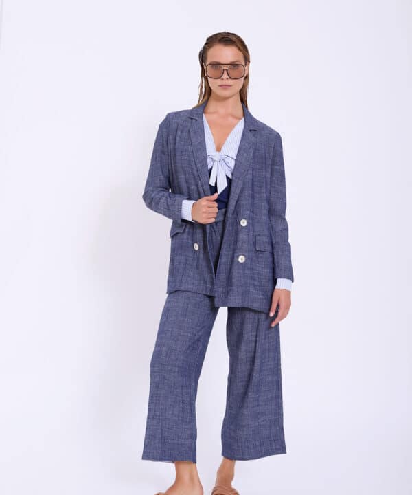 Pantalon skatie lino con detalle raya denim verano skatie S05P130RYL 1 e1742368516346