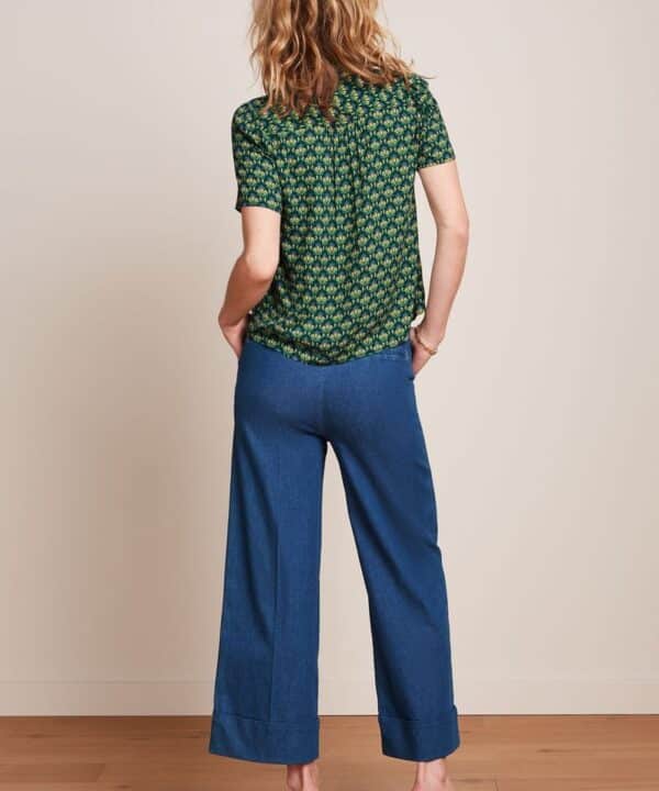 Pantalon tejano denim king louie Lisa Culotte Chambray King Louie Espana 09732 458 MB e1741769544415