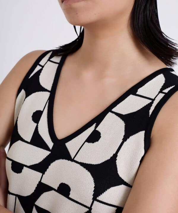 Top punto skatie jacquard skatie negro crudo tirantes S56K33BLK 3 e1741869067475