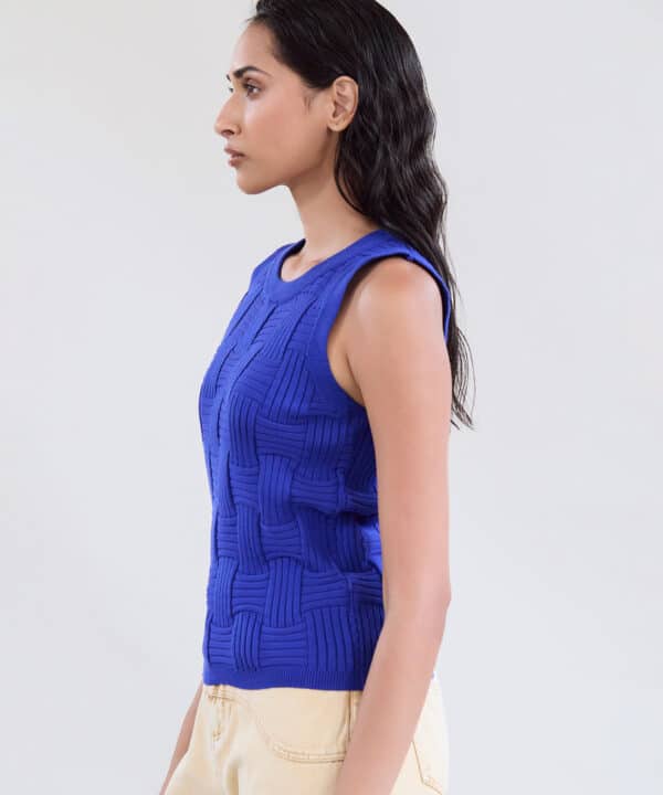 Top sin mangas SKATIE skatie azul klein punto canasta S97K02RYL 3 e1741874498874