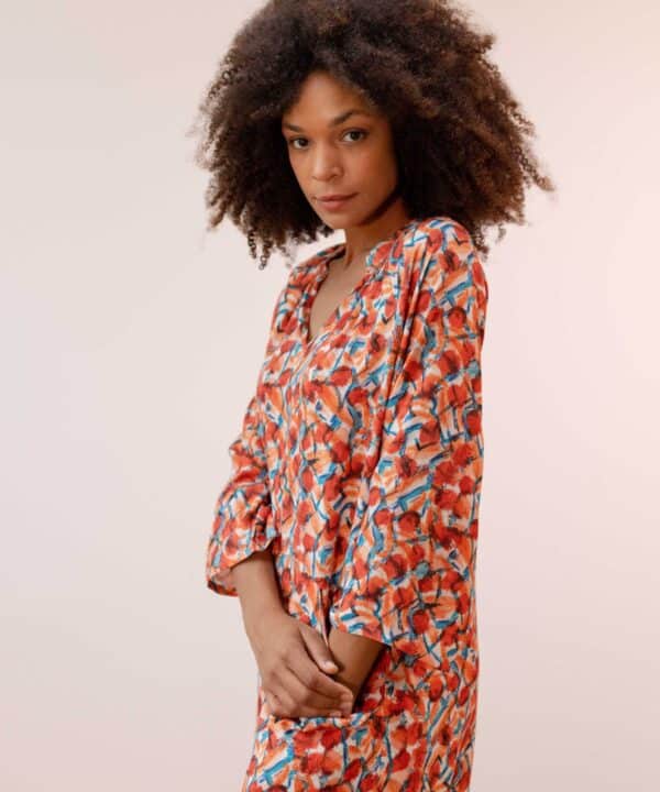 Alternative view of Vestido estampado P.A.N rojo