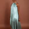 vestido meisie largo metalizado cuello halter fiesta boda meisie M05V158 MMD 4 e1741465830373