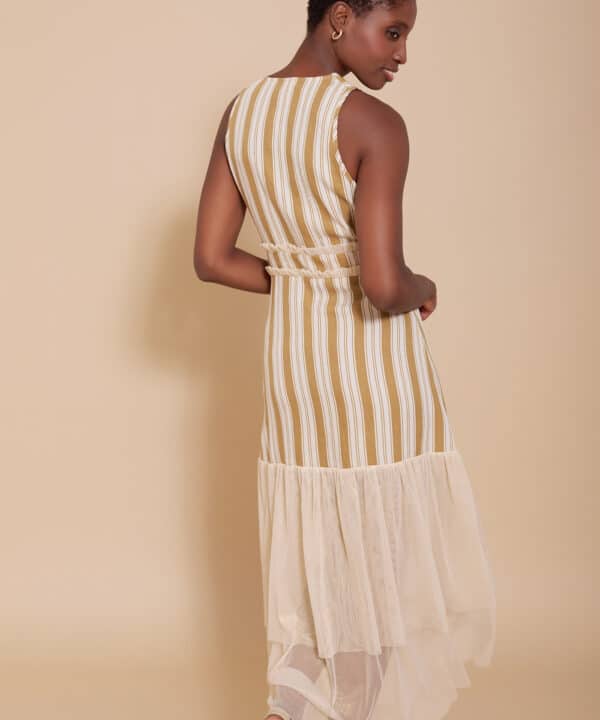 vestido meisie meisie bimateria volante tul raya M05V147PLM 3 e1743021148839