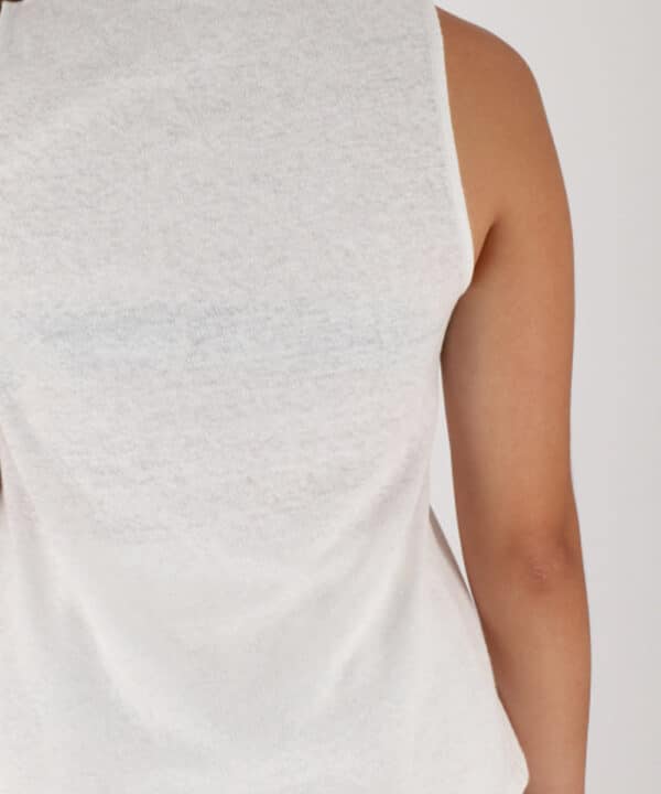 Camiseta tirantes lino Mus Bombon BASTIRLI BLANCO 3 e1747376525352