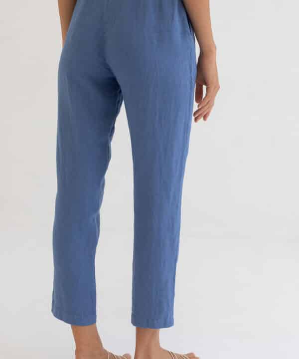Pantalon largo lino CALEDONIA mus Bombon CALEDONIA AZULON 3 e1747637130216