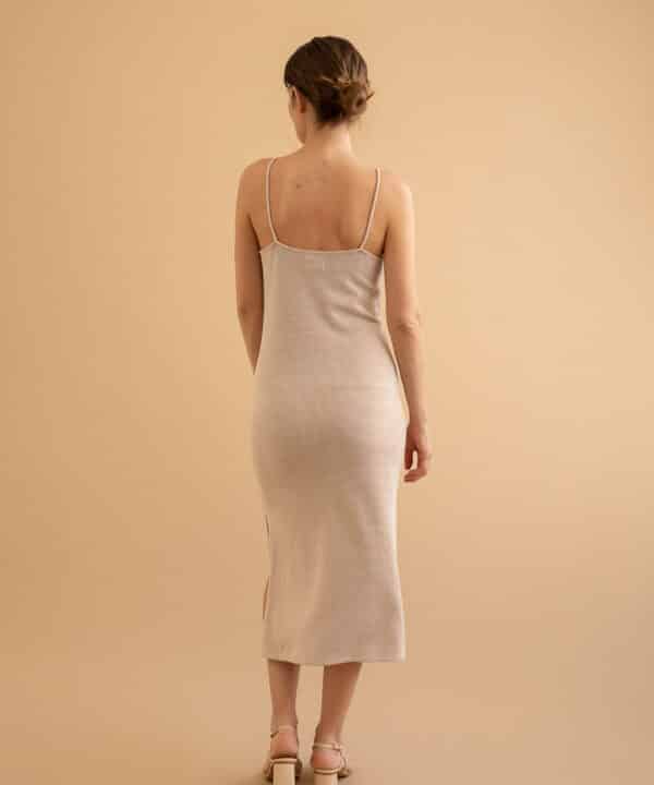 Vestido KIRIBATI Mus Bombon KIRIBATI BEIGE 2 e1747900187431