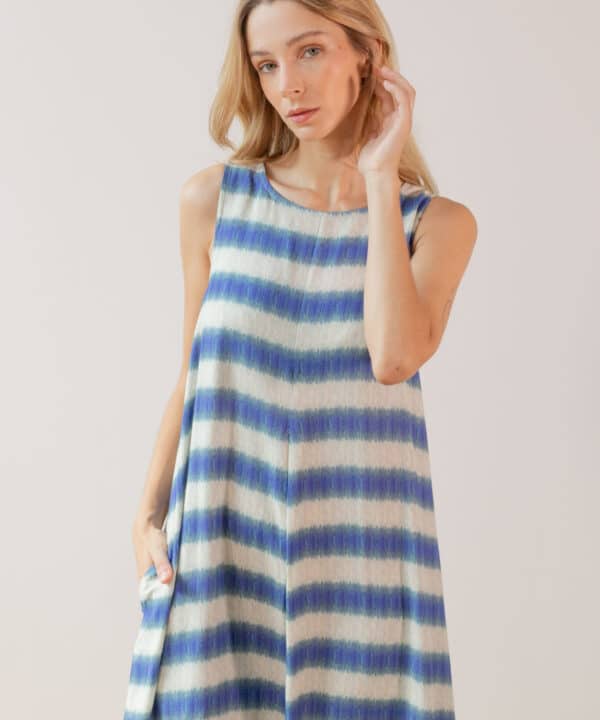 Vestido PAN PRODUCTO BASICO estampado rayas azules SUMMER 25 PAN 2502276 SUMMER 25 PAN scaled e1747253177127