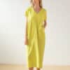 Vestido fluor PAN producto basico algodon organico amarillo SUMMER 25 PAN 2501109 scaled e1747247588689