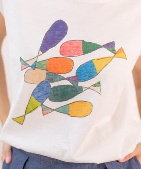 Camiseta PAN producto basico algodon organico peces SUMMER 25 PAN 115 scaled e1749056030511
