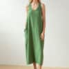 Vestido verde PAN producto basico SUMMER 25 PAN 122 scaled e1749056369235