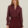 Blusa Meisie Meisie con bordado a tono berenjena M04B138CLT 02 e1755810920669