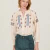 Blusa meisie de algodon bordada Meisie M119B08IVY 01 e1755813847358