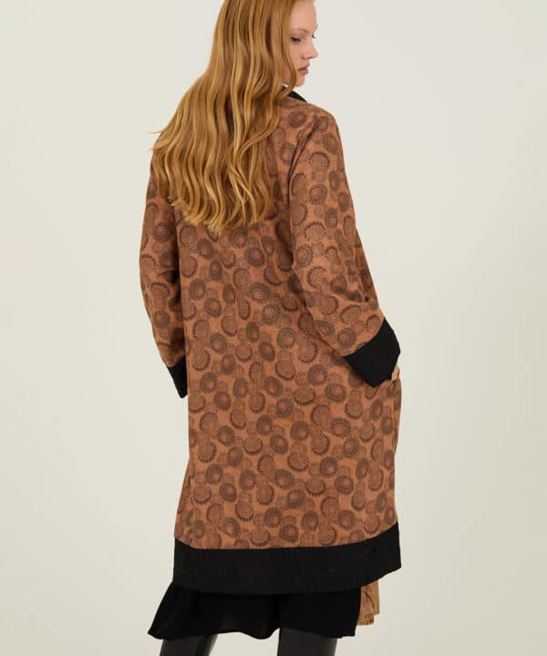 Kaftan bimateria meisie meisie negro marron M05KF42LIO 03 e1756220269523