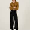Pantalon cropped meisie bicolor meisie M05P131BLK 01 e1756220866174