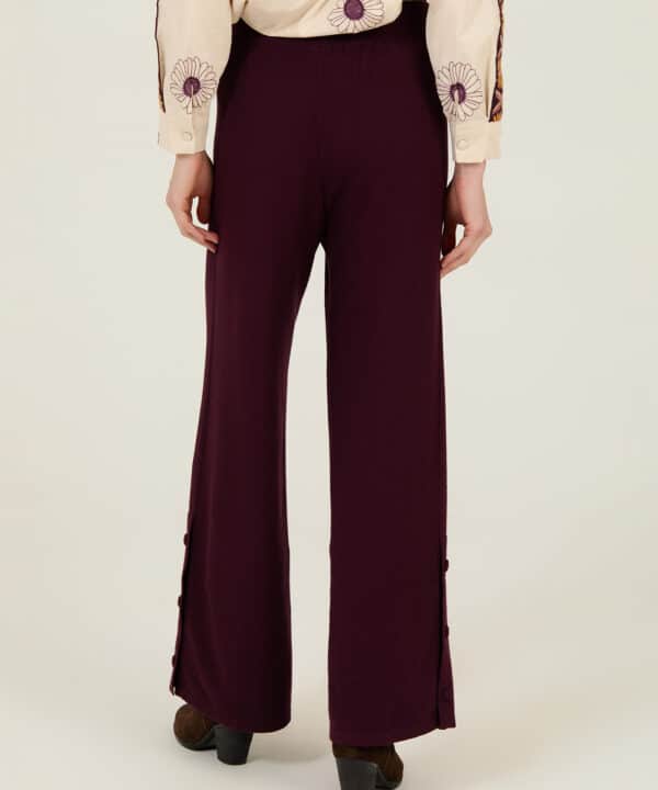 Pantalon meisie largo punto granate meisie M127P01CLT 05 e1760814313838