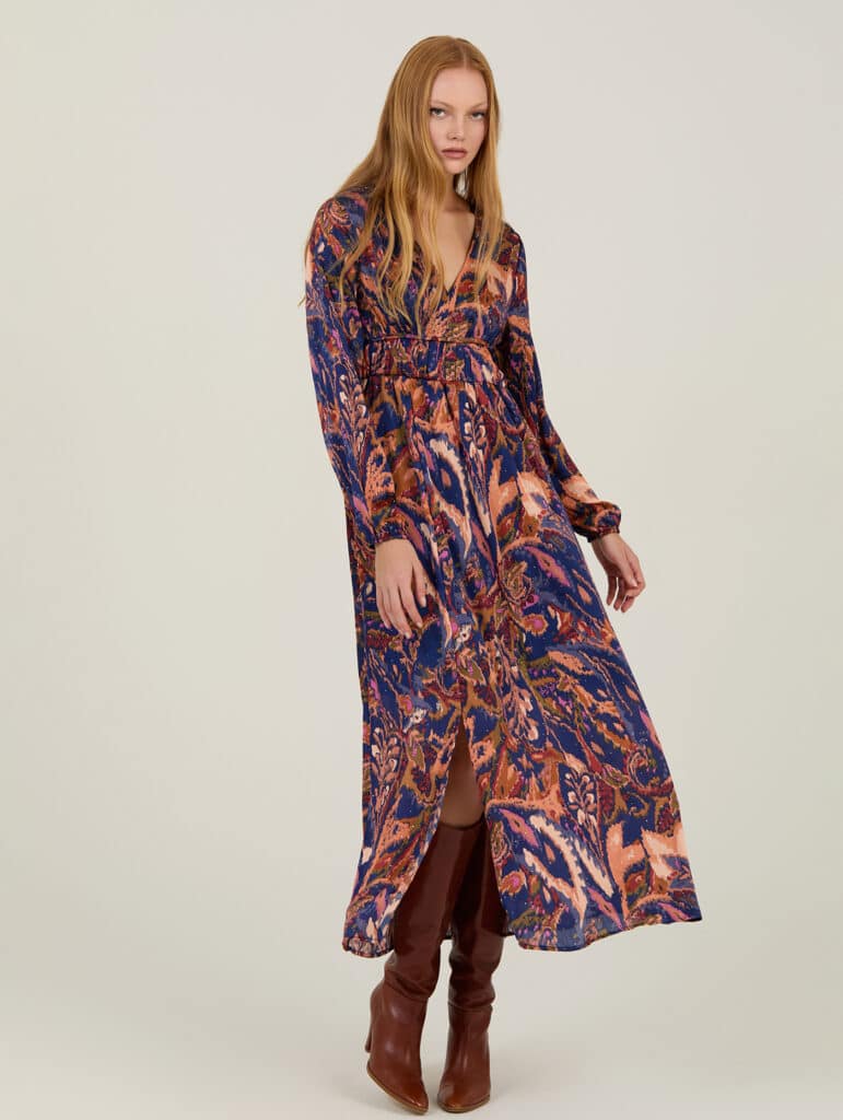 Vestido largo meisie estampado meisie M21V23STL 01 Vestido largo meisie estampado meisie M21V23STL 01