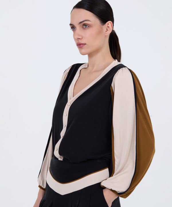 Skatie blusa camisa tricolor skatie S05B128BLK 03 e1758800896838
