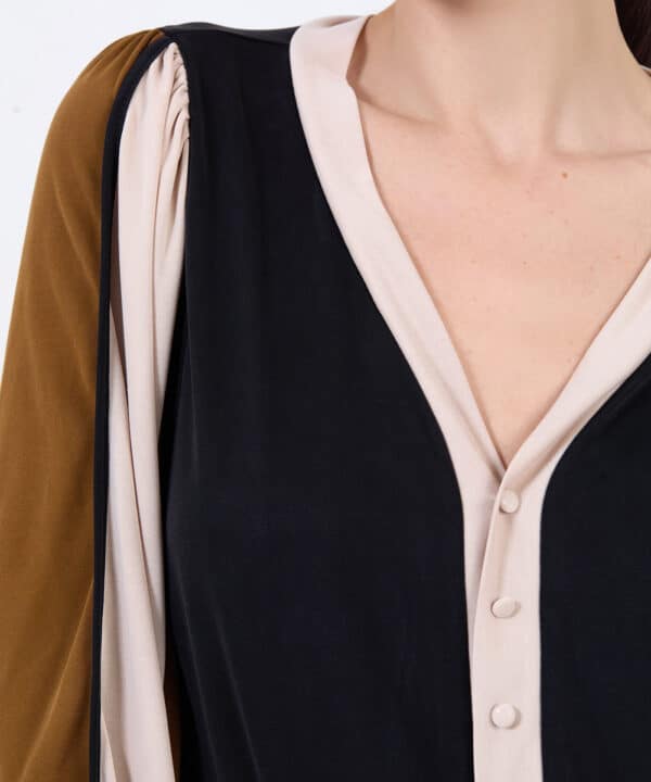 Skatie blusa camisa tricolor skatie S05B128BLK 06 e1758800921202