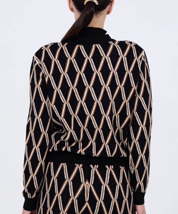 Skatie cardigan pantalon jacquard geometrico skatie S70K08BLK 06 e1758886024968