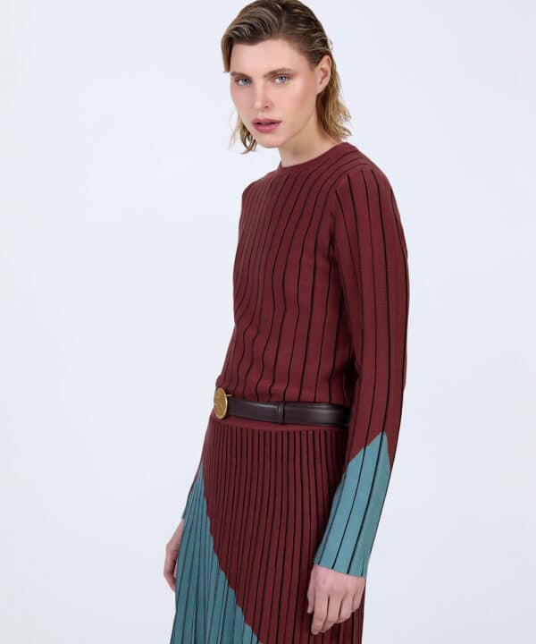Skatie jersey intarsia bicolor skatie S201K01KOI 04 e1758738666685