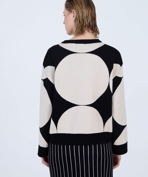Skatie jersey jacquard circulos crudo negro skatie S53K20IVY 05 e1758881711116