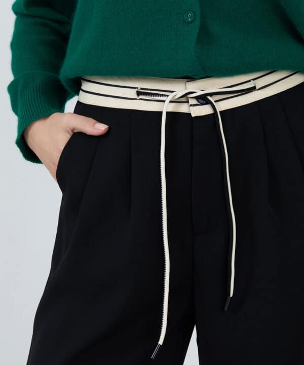 Skatie pantalon cinturilla contraste ancho negro Skatie S109BP01BLK 03 e1758881241991