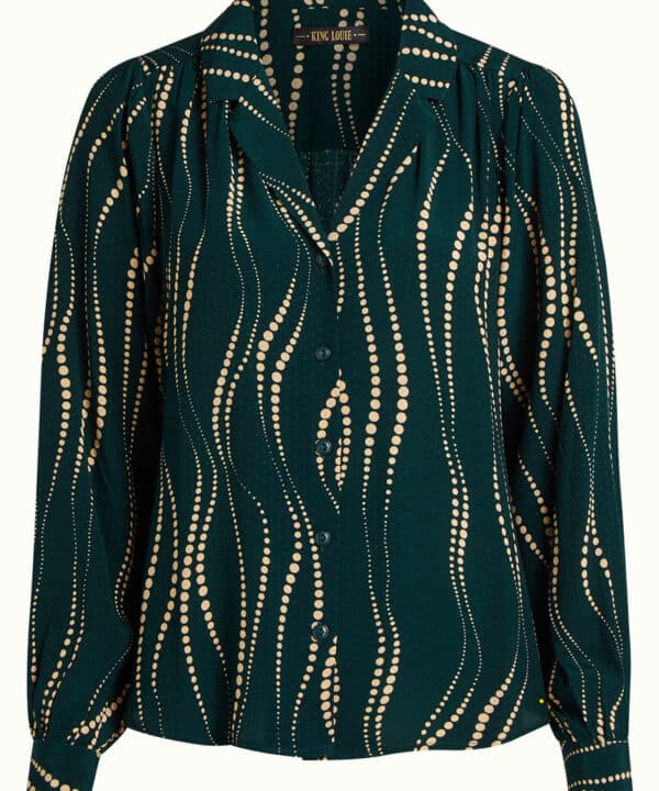 Blusa king louie camisa Bella blouse Twirl King Louie Espana verde 10028 200 F e1759697073279