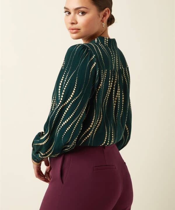 Blusa king louie camisa Bella blouse Twirl King Louie Espana verde 10028 200 X1 e1759697087367