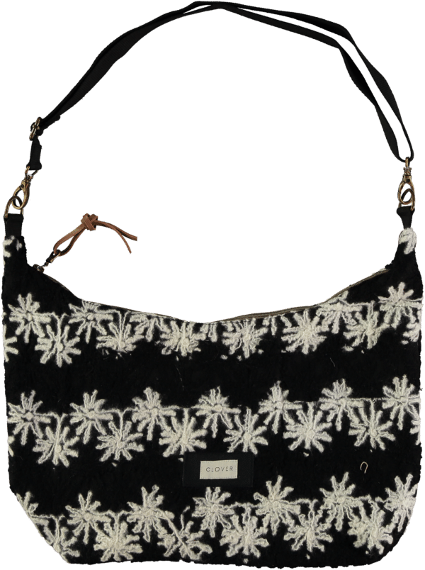 Bolso Clover bcn Siena negro flor blanca CAVARA e1760018025430 Bolso Siena CLOVER Bcn Cavara negro flor blanca