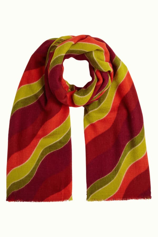 Bufanda King Louie Razzle scarf King Louie ondas roja 09887 611 F e1759663504424 Bufanda KING LOUÏE Razzle ondas - Imagen 4