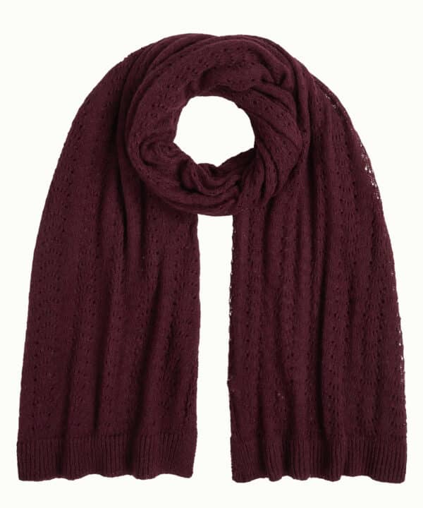 Bufanda King Louie Scarf Ajour carre King Louie Espana vino burgundy granate 09859 600 F e1759664134821